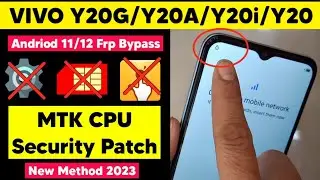 Vivo Y20G/Y20A/Y20S/Y20i/Y20 Frp Bypass | Android 10 Google Account Remove | Without PC New Method