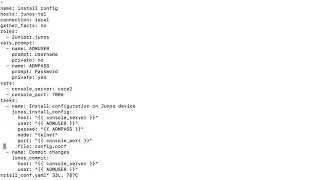 Junos Automation: Using Ansible to install an initial configuration with console/telnet