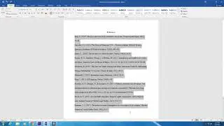 Creating Hanging Indents for Citation Pages in Word