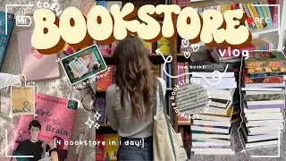 [cozy] bookstore vlog 🧸🎀🍵💌 spend the day book shopping with me at indie bookstores! (+ book haul!)