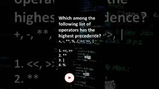 Operators in Python │ Python Interview Questions