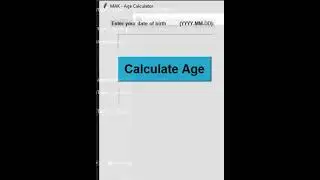 Age Calculator App using Python, Tkinter - Mini Project 