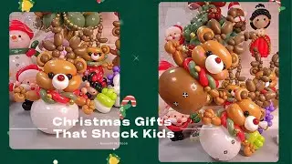 Step-by-Step Guide To Making Balloon Toys: Christmas Reindeer Snowman Doll.MeyiaArtBalloon.christmas