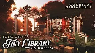 * ˚ Let's Build: Tiny Library On Wheels! 🚙📚 - Cocricot Miniaturia┊Aesthetic Minecraft JE Cottagecore