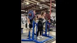 Strong Powerlifter Girl Squats 363lbs | Fitness Motivation