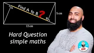 In the given rectangle, find the distance from A to B. | Beard Squared