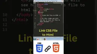 How to Link a CSS File to Html | CSS Tutorial for Beginners