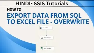 09 Hindi | Export data from SQL to Excel File using ssis | Overwrite data to Excel