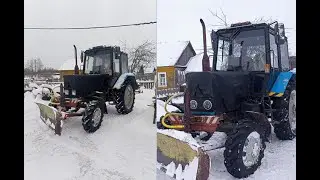 Установка LED фары в капот мТз