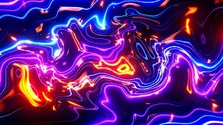 Bright lines and liquid Abstract Blue, Gold, Purple Background video | Footage | Screensaver