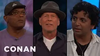 Samuel L. Jackson, Bruce Willis, & M. Night Shyamalans Origin Story | CONAN on TBS