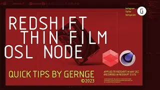 Gernge Quick Tips - Thin Film OSL Shader | Cinema 4D Redshift