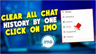 How to clear all chat history by one click on imo | Delete Imo Messages.