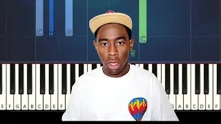 Tyler the Creator - Wolf [Synthesia] (Piano tutorial)