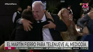 Así recibió el equipo de Telenueve al Mediodía su Martín Fierro