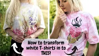 White T-shirts TRANSFORMATION ⭐ HOW TO #TIEDYE + Painted Beetle ✨ Summer Tie Dye TUTORIAL