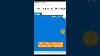 Use Maven project 1 as a dependency in Maven project 2   #shorts #maven