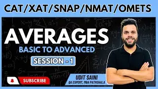 Averages Session 01 || CAT Preparation 2024 || Quantitative Aptitude || By Udit Saini  