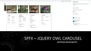 SPFx - jQuery Owl Carousel with PropertyPanel