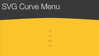 Vanilla Javascript: SVG Curve Hamburger Menu Tutorial