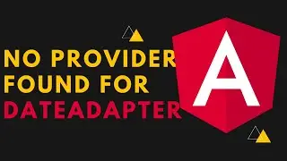 MatDatepicker: No provider found for DateAdapter