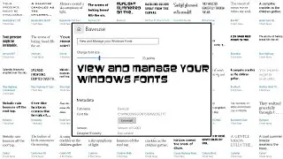 How to View and Manage Your Windows Fonts