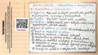 (Microbiology Lecture - 88) Disinfectant (1)= Introduction & Classification of Disinfection Process