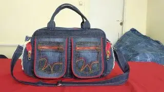 DIY Bag Jeans Fantasy Как сделать сумку из джинсов полный МК и выкройка Джинсовая Фантазия