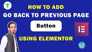 How To Add Back Button in WordPress using Elementor | Previous Page Button Elementor