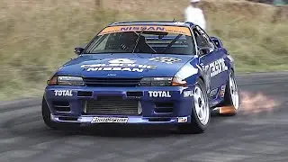 Listen to the iconic 'Calsonic' Skyline R32 GT-R driven FLAT-OUT by Jake Hill | AMAZING RB26 Sounds!