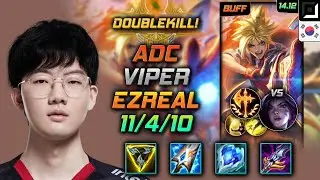 Ezreal Adc Build Viper Trinity Force Conqueror - LOL KR Challenger Patch 14.12