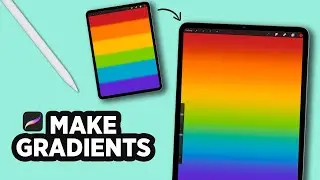 How to create a GRADIENT in PROCREATE #Shorts