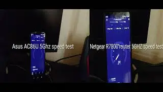 Asus AC86U vs Netgear R7800 5Ghz Wifi Speed Test