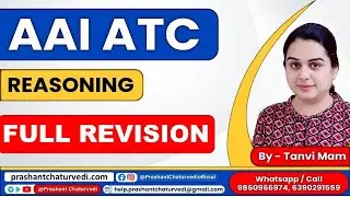 AAI ATC REASONING REVISION BY TANVI MA'AM || AAI ATC REASONING PREPARATION 2023 || ATC EXAM PREP ||