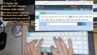 modded CIY Tester 68 keyboard typing sound test