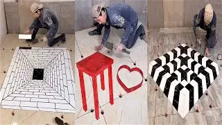 Young Man with great tiling skills -Great tiling skills -Great technique in construction PART 89