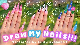 ⁺⋆˚ 🎨 SUBSCRIBERS DRAW MY NAILS 🌈 Episode 2 🖍️˚⋆⁺