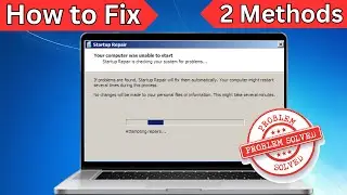 How to Fix Startup Repair loop in Windows 7 | Startup Repair Error on Windows 7