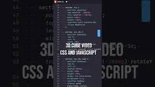 3D cube video animation css | CSS 3D animation | 3D cube CSS