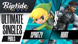 Spritzy (Toon Link/Ness) vs Hurt (Snake) - Riptide 2024 - Ultimate Singles - R2 Pools