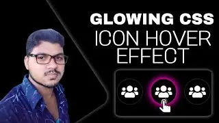 how to make a Glowing css Icon and hover effect