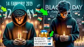 India Black Day Ai Photo Editing || 14 Feb 2019 - Bing Image Generator