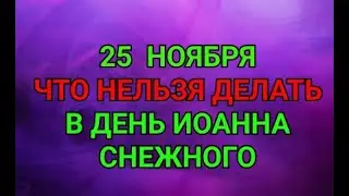 25 НОЯБРЯ - ЧТО НЕЛЬЗЯ  ДЕЛАТЬ В ДЕНЬ ИОАННА СНЕЖНОГО ! / "ТАЙНА СЛОВ"