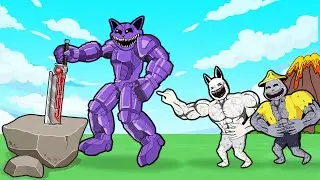 ZOONOMALY MUSCLE ZOOKEEPER MUSCLE RABIT CYBORG CATNAP VS MIRACULOUS SWORD- Funny Animation-GV Studio