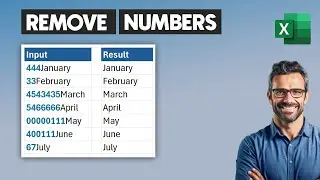 How to remove numbers before text in Excel