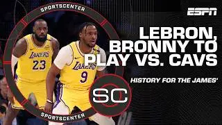 LeBron James and Bronny expected to play together vs. Cavaliers 😤 | SportsCenter