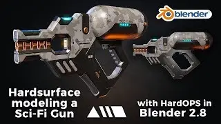 Hardsurface modeling a Sci-Fi Gun with HardOPS in Blender 2.8