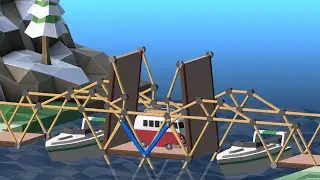World 1 Challenge Mode Under 30 minutes. [Poly Bridge 2]