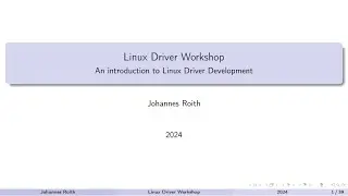 Linux Driver Workshop 2024