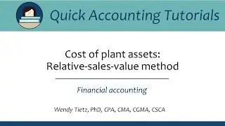 Cost of plant assets - Relative-sales-value method: Financial accounting